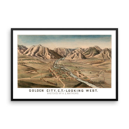 Golden City, Colorado 1870 Framed - Available at KNOWOL