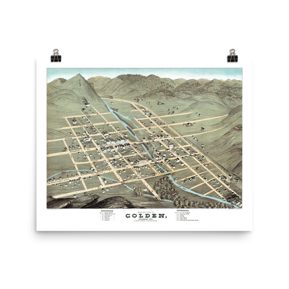 Golden, CO 1873 Map - Available at KNOWOL