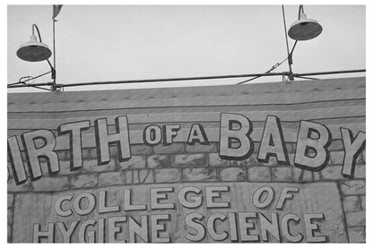 Gonzales County Fair Sideshow Sign Texas November 1939 - Available at KNOWOL