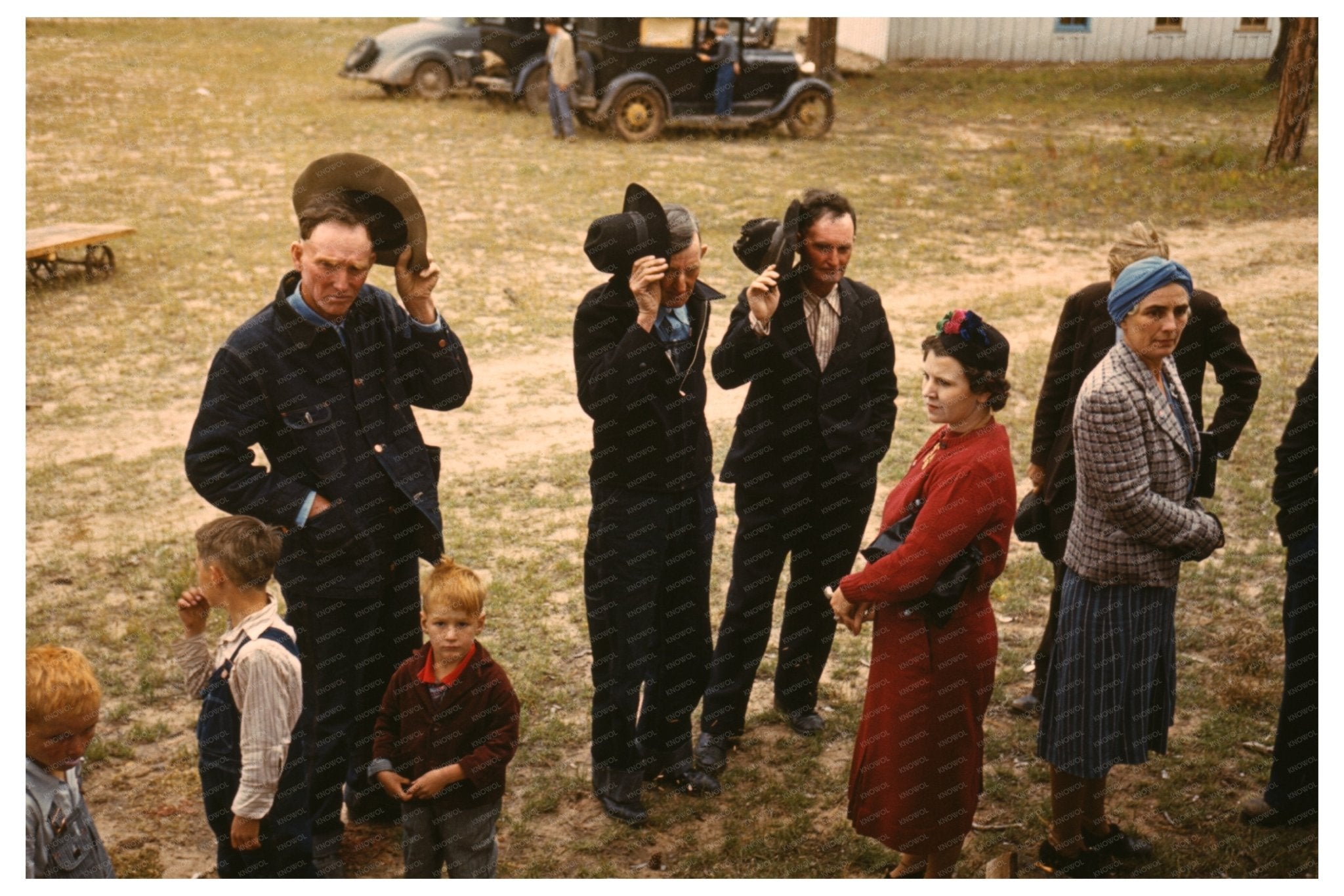 Grace Before Barbecue Dinner at Pie Town Fair 1940 - Available at KNOWOL