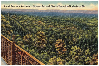 Grand Canyon of Alabama Vintage Postcard 1930 - 1945 - Available at KNOWOL