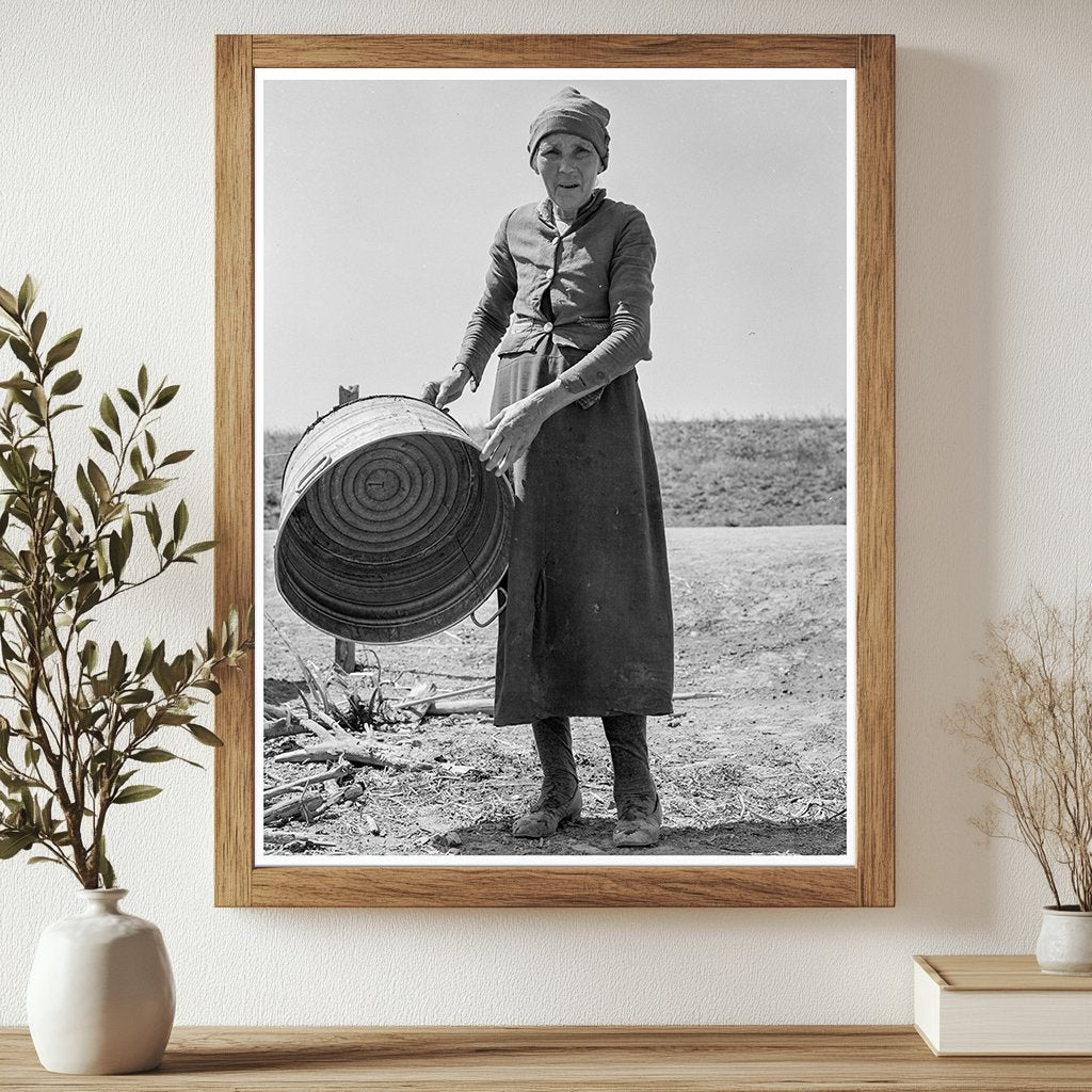 Grandmother in Contractors Camp California April 1939 - Available at KNOWOL