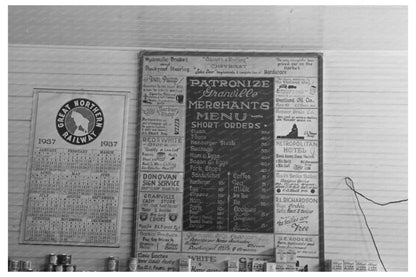 Granville North Dakota Cafe Menu October 1937 - Available at KNOWOL