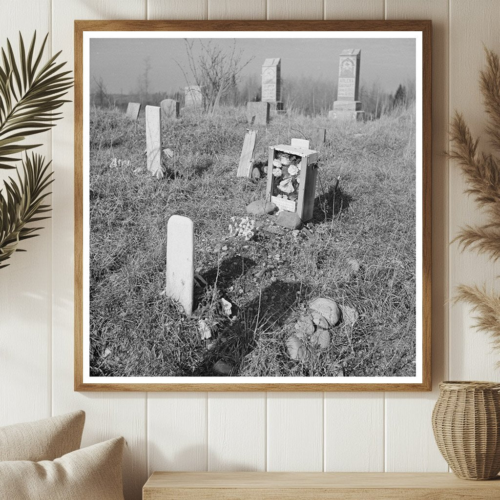 Gravestones in Isolated Cemetery Florence County 1937 - Available at KNOWOL