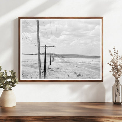 Great Plains Landscape and Highway Near Amarillo Texas 1939 - Available at KNOWOL