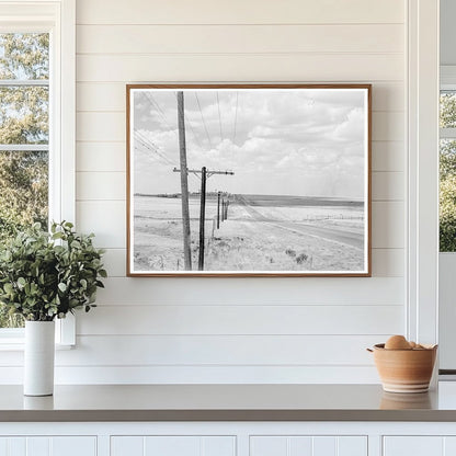 Great Plains Landscape and Highway Near Amarillo Texas 1939 - Available at KNOWOL