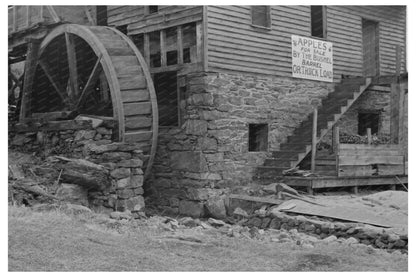 Gristmill Detail Shenandoah National Park January 1938 - Available at KNOWOL