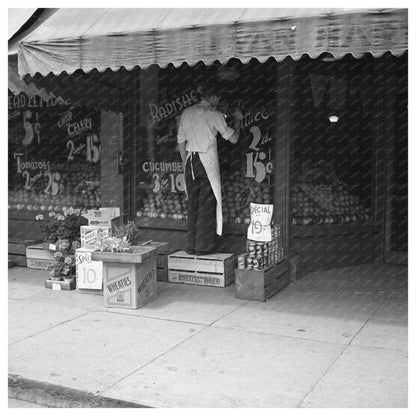 Grocery Store Clerk Painting Sign Minneapolis 1937 - Available at KNOWOL