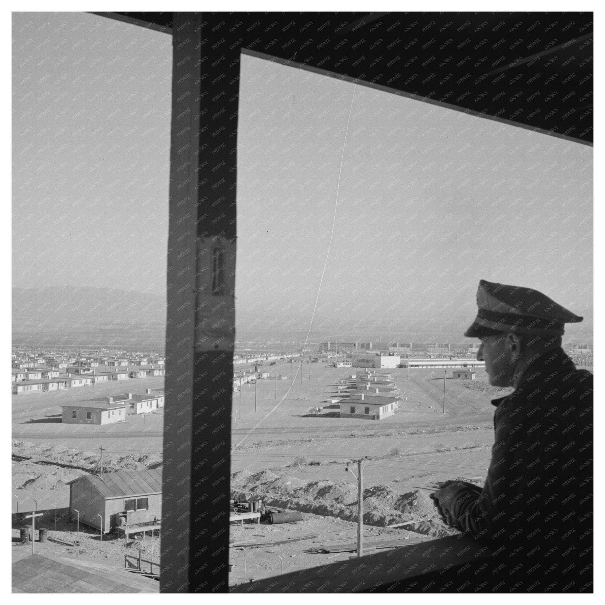 Guard at Basic Magnesium Plant Nevada 1942 - Available at KNOWOL