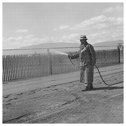 Guayule Nursery Irrigator Salinas California May 1942 - Available at KNOWOL