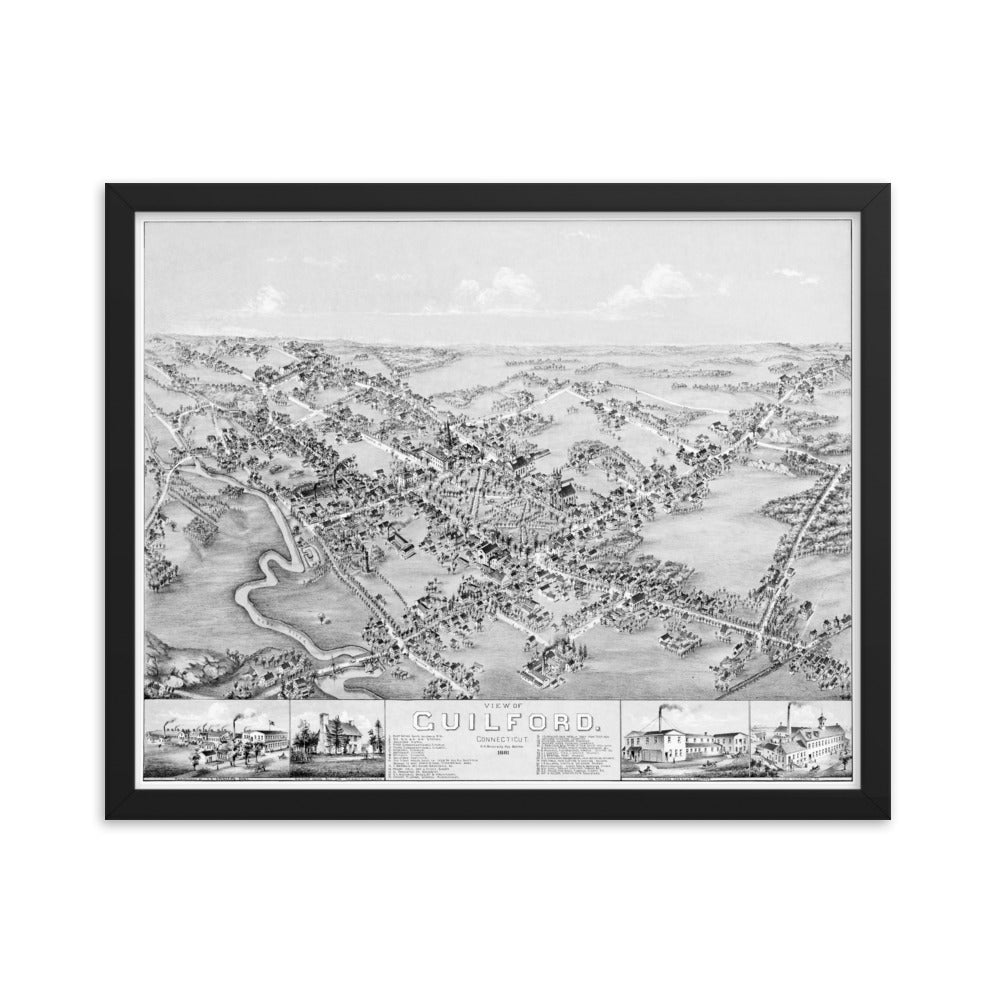 Guilford, CT 1881 Framed - Available at KNOWOL