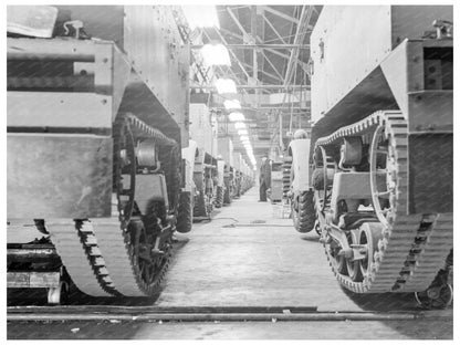 Halftrac Scout Cars Assembly Line Canton Ohio 1941 - Available at KNOWOL