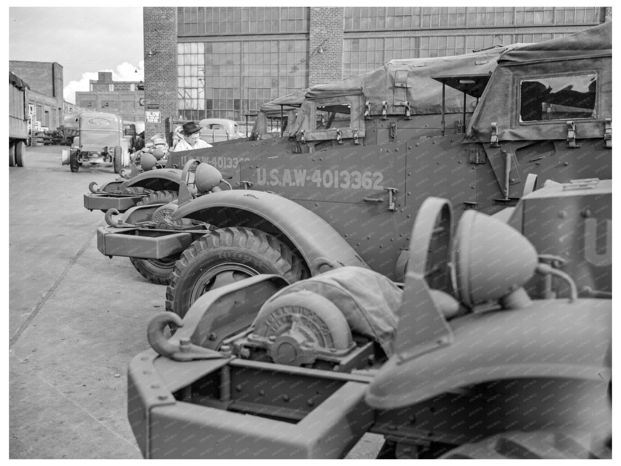 Halftrack Scout Cars in Cleveland December 1941 - Available at KNOWOL