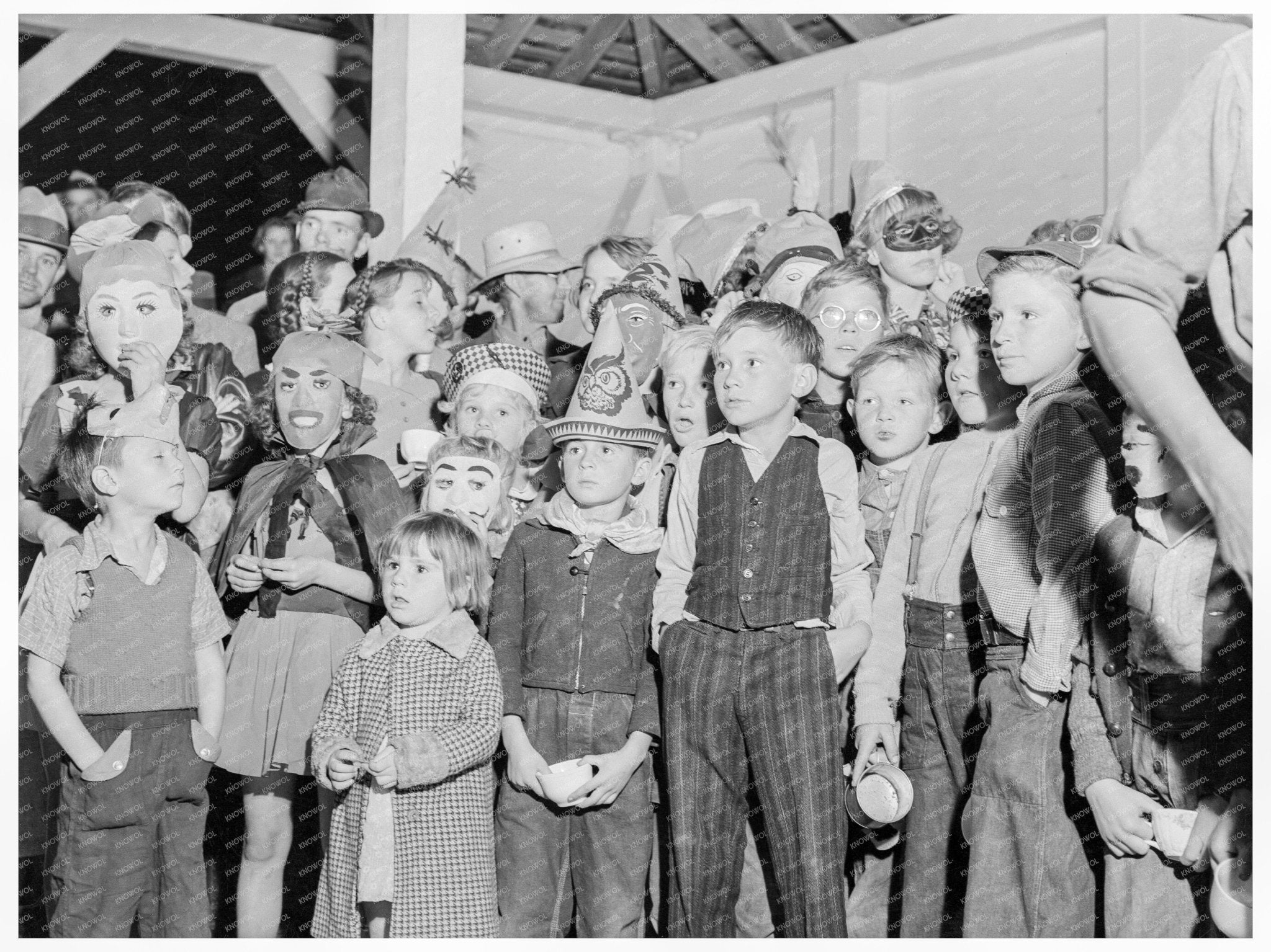 Halloween Celebration at Shafter Migrant Camp 1938 - Available at KNOWOL