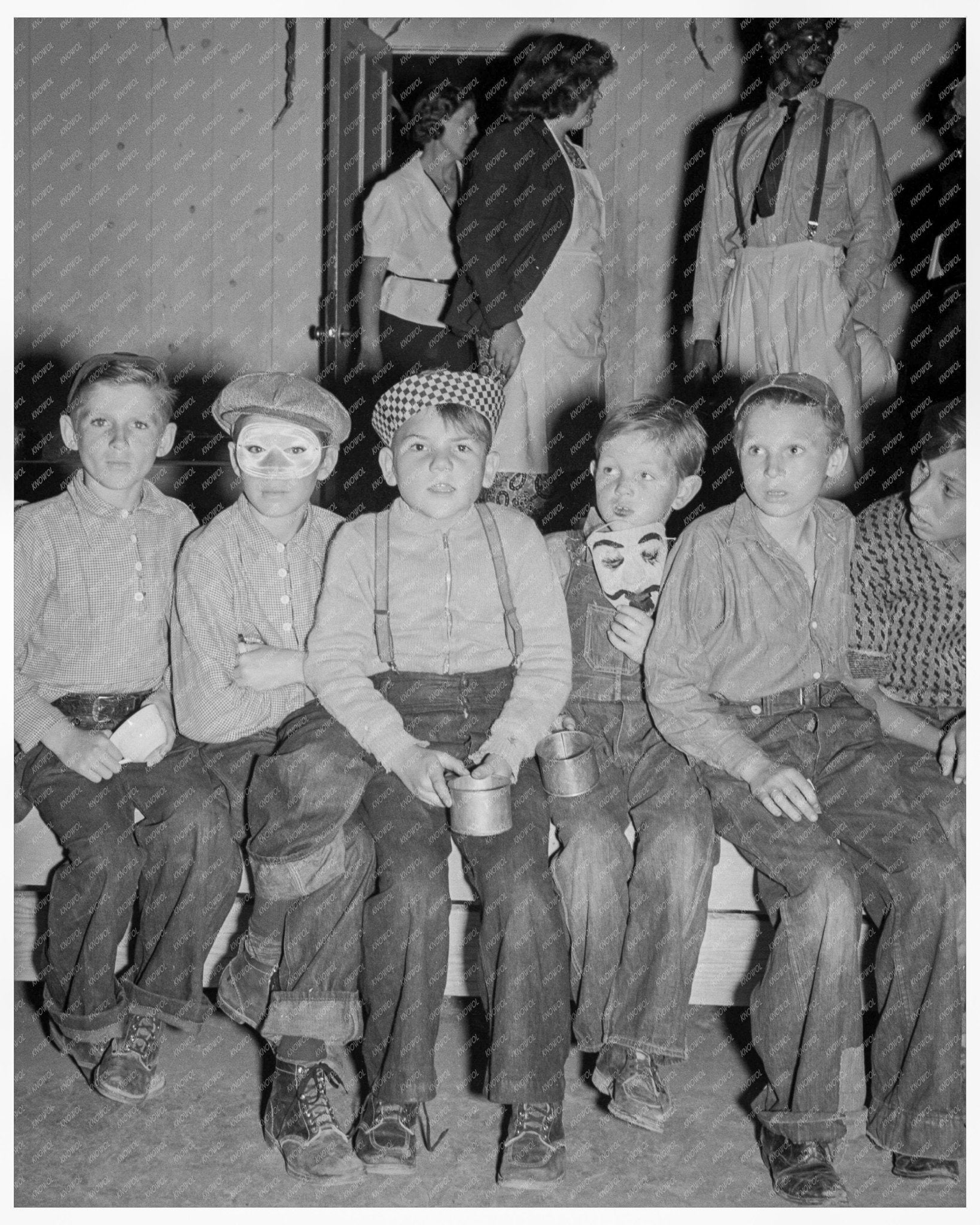 Halloween Party at Shafter Migrant Camp Kern County California November 1938 - Available at KNOWOL