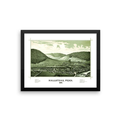 Hallstead, PA, 1887 Framed - Available at KNOWOL
