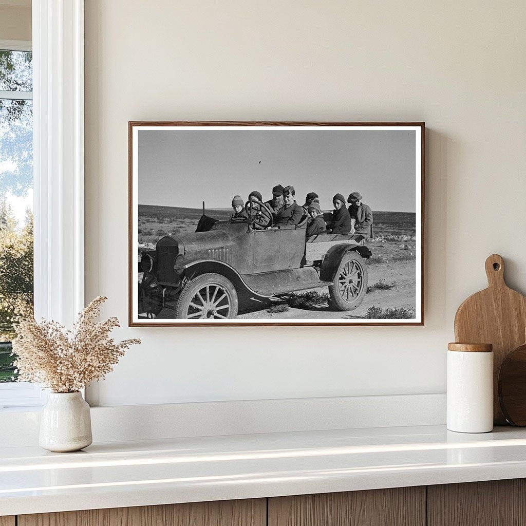 Harshenberger Family Travels in Car Antelope Montana 1937 - Available at KNOWOL