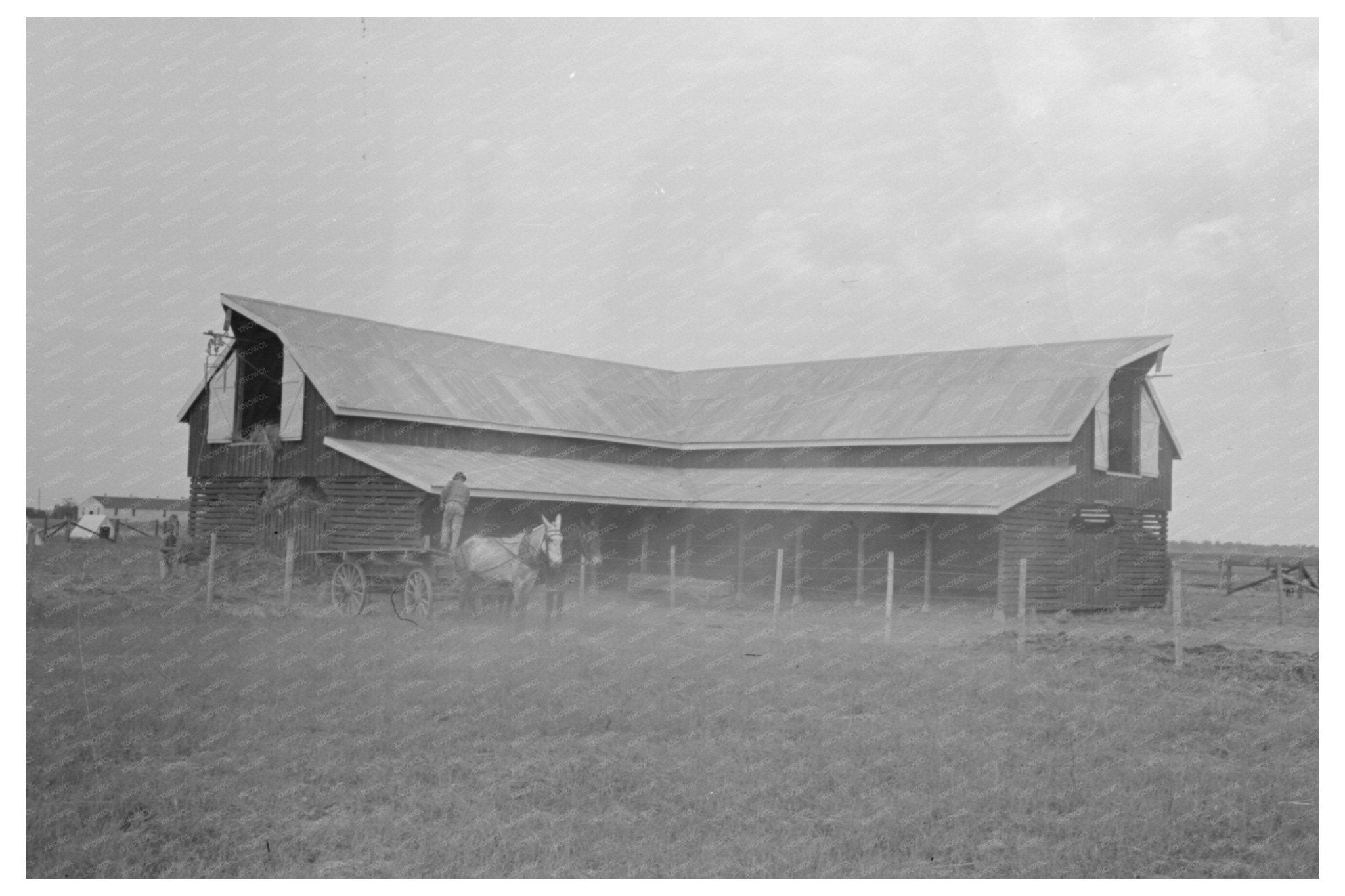 Hay Barn at Lake Dick Project Arkansas September 1938 - Available at KNOWOL