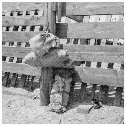 Hay Bundles Near Cattle Corrals Yakima Valley 1939 - Available at KNOWOL