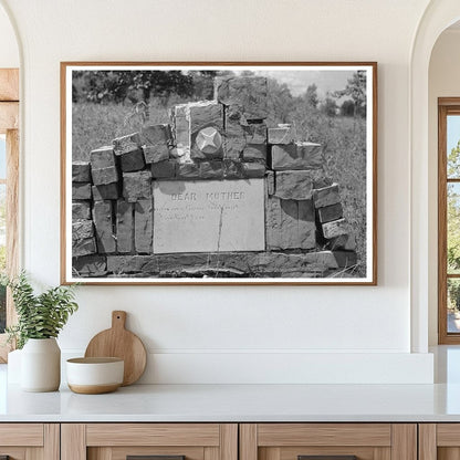 Headstone on Grave in Cruger Mississippi September 1938 - Available at KNOWOL