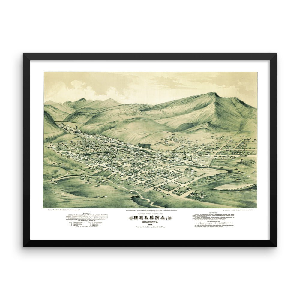 Helena, Montana 1875 Framed - Available at KNOWOL