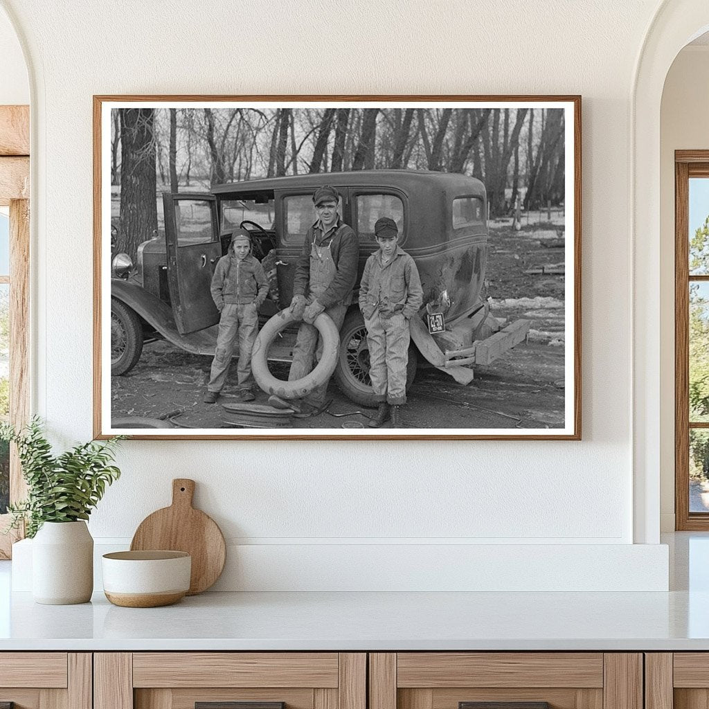 Henry Monk and Stepchildren on Iowa Farm 1936 - Available at KNOWOL