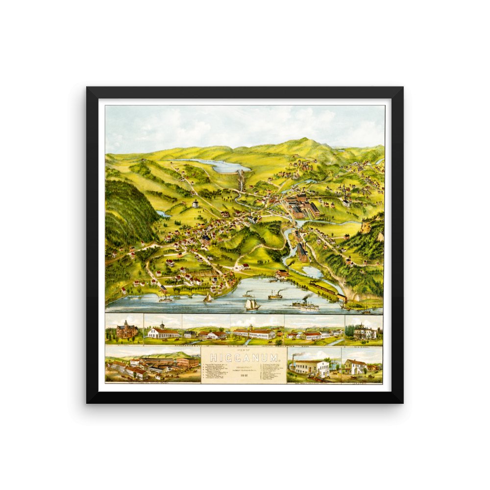 Higganum, CT 1881 Framed - Available at KNOWOL