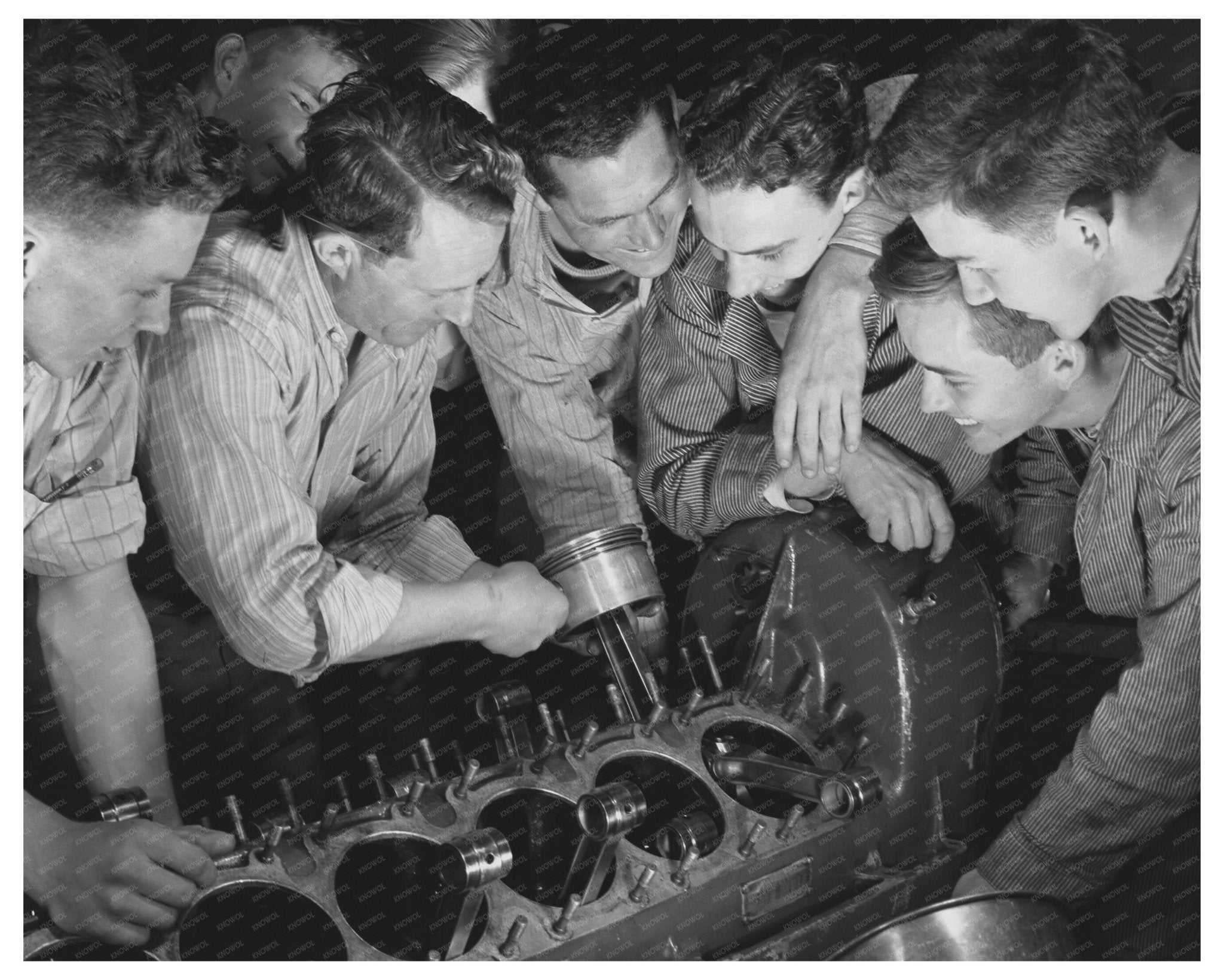 High School Aircraft Construction Class in De Land Florida 1942 - Available at KNOWOL