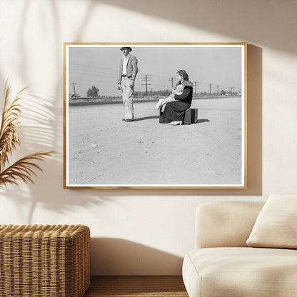 Hitchhiking Family on U.S. Highway 99 California 1936 - Available at KNOWOL