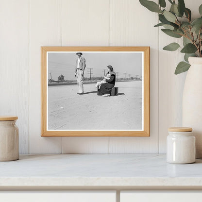 Hitchhiking Family on U.S. Highway 99 California 1936 - Available at KNOWOL