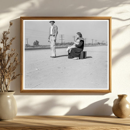 Hitchhiking Family on U.S. Highway 99 California 1936 - Available at KNOWOL