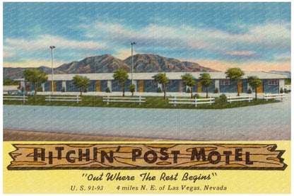 Hitchin Post Motel Postcard Mid - 20th Century Travel Culture - Available at KNOWOL