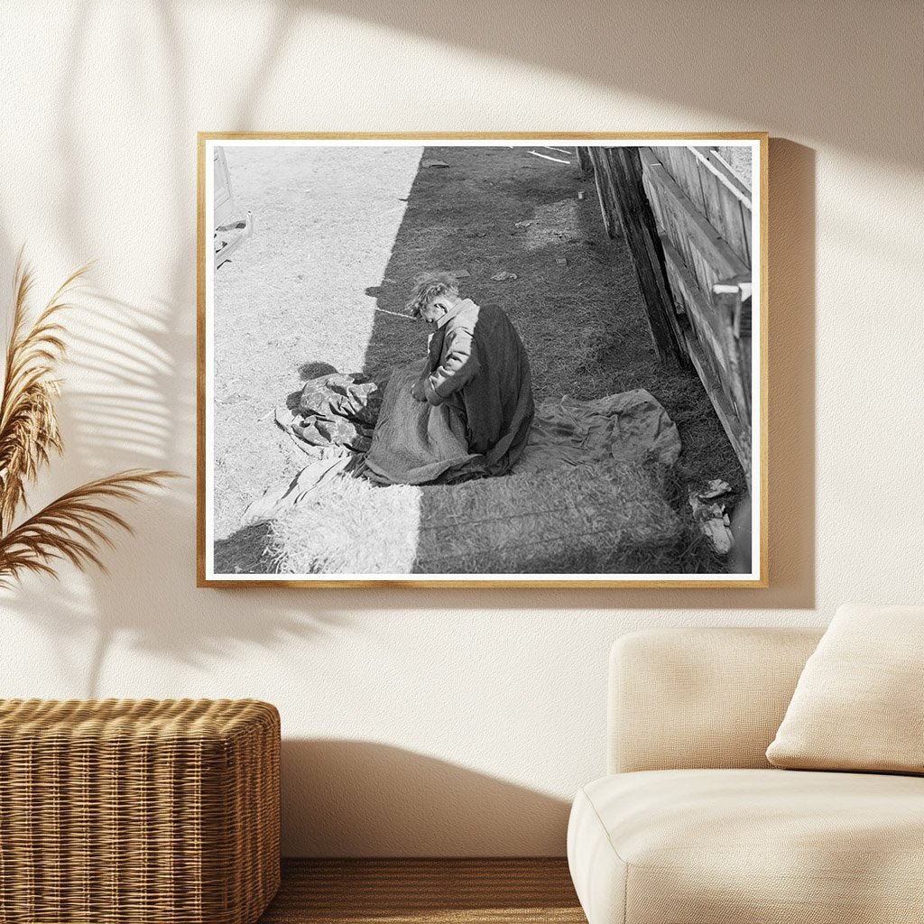 Hobo Waking Up by Corral Imperial Valley 1939 - Available at KNOWOL