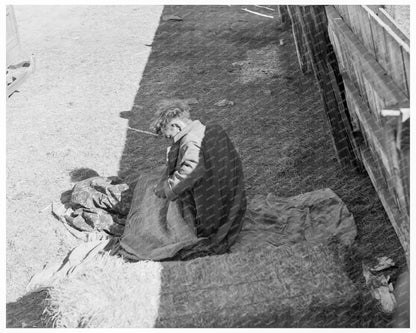 Hobo Waking Up by Corral Imperial Valley 1939 - Available at KNOWOL