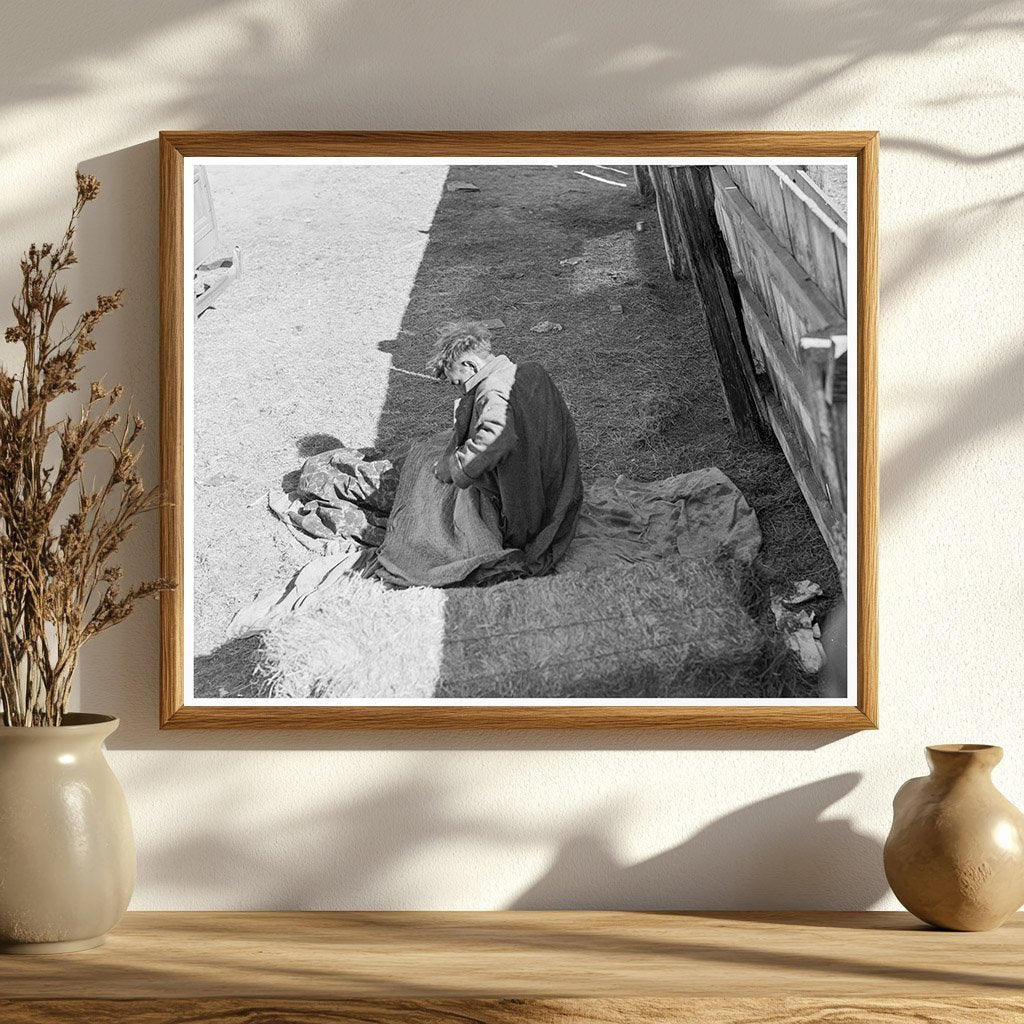 Hobo Waking Up by Corral Imperial Valley 1939 - Available at KNOWOL