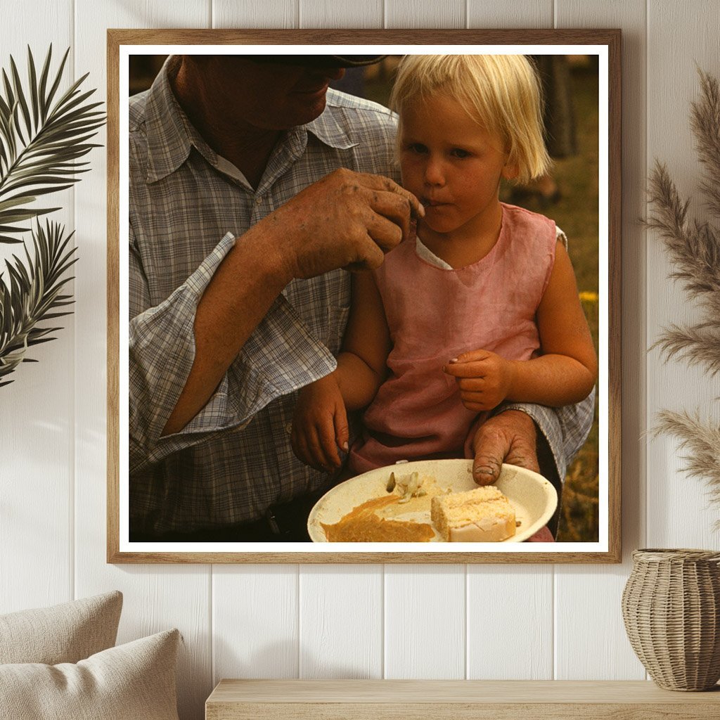 Homesteader Feeds Daughter at Pie Town Fair 1940 - Available at KNOWOL