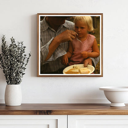 Homesteader Feeds Daughter at Pie Town Fair 1940 - Available at KNOWOL