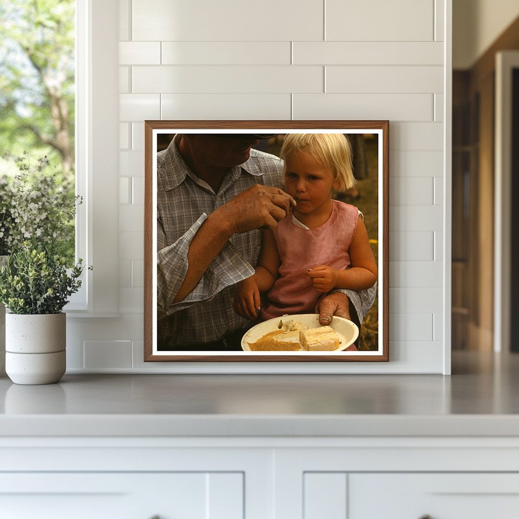 Homesteader Feeds Daughter at Pie Town Fair 1940 - Available at KNOWOL