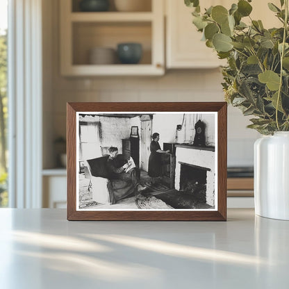 Homesteading Couple in Adobe House Pie Town New Mexico 1940 - Available at KNOWOL