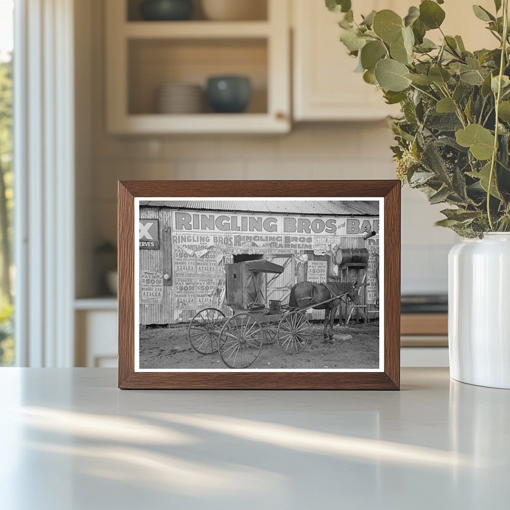 Horse and Buggy in Front of Store Lafayette Louisiana 1938 - Available at KNOWOL