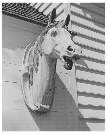 Horse Decoration at Blacksmith Shop Williamsburg 1943 - Available at KNOWOL