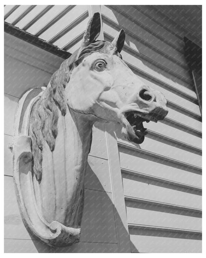 Horse Decorations at Blacksmith Shop Williamsburg 1943 - Available at KNOWOL