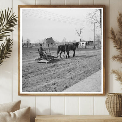 Horse - Drawn Mud Sled in Shawneetown Flood April 1937 - Available at KNOWOL