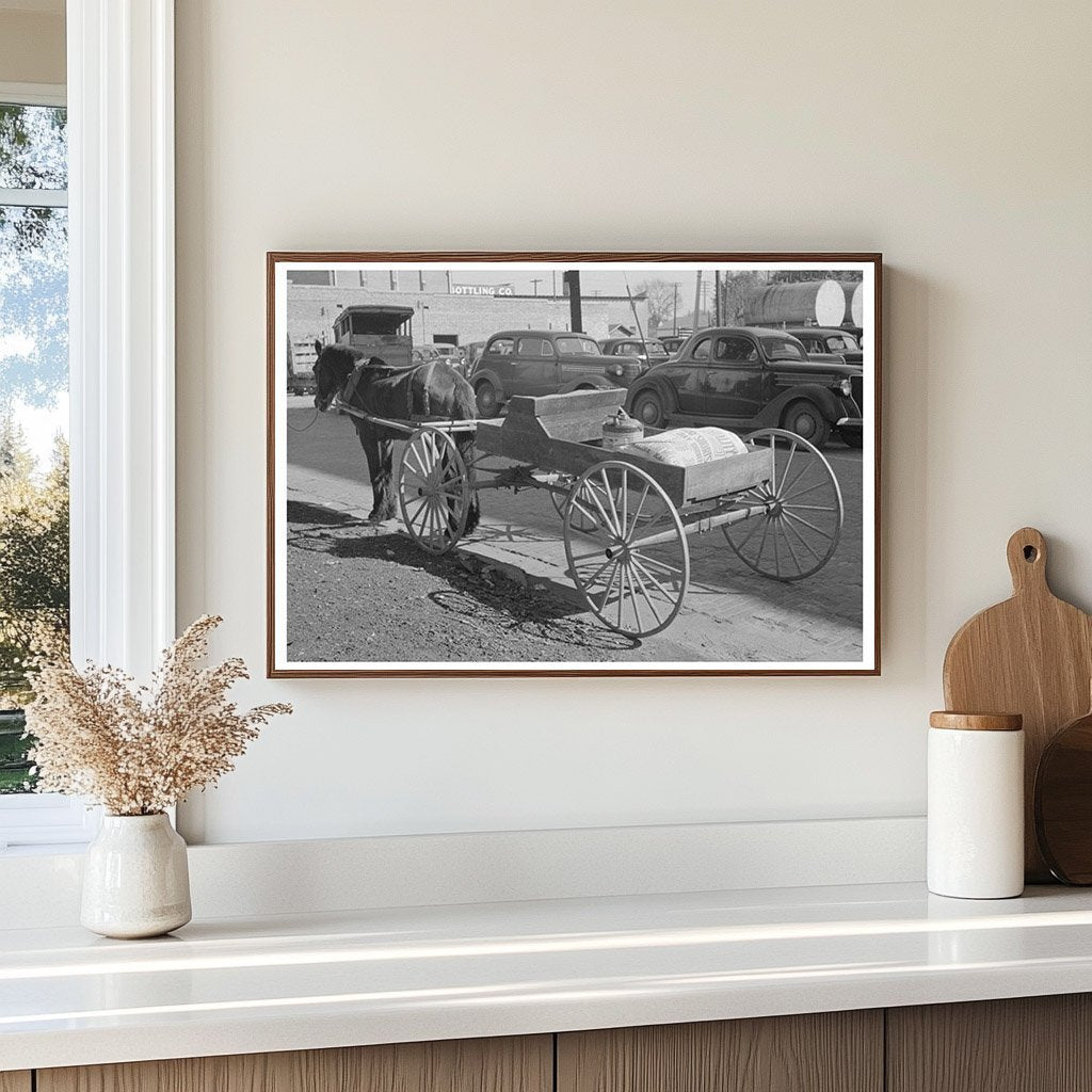 Horse - Drawn Spring Wagon in Laurel Mississippi 1939 - Available at KNOWOL