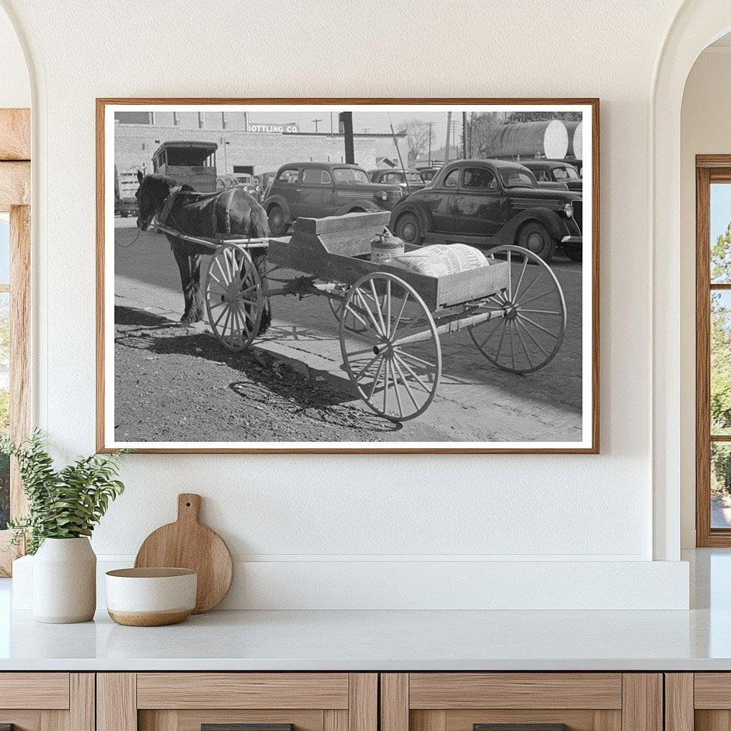 Horse - Drawn Spring Wagon in Laurel Mississippi 1939 - Available at KNOWOL