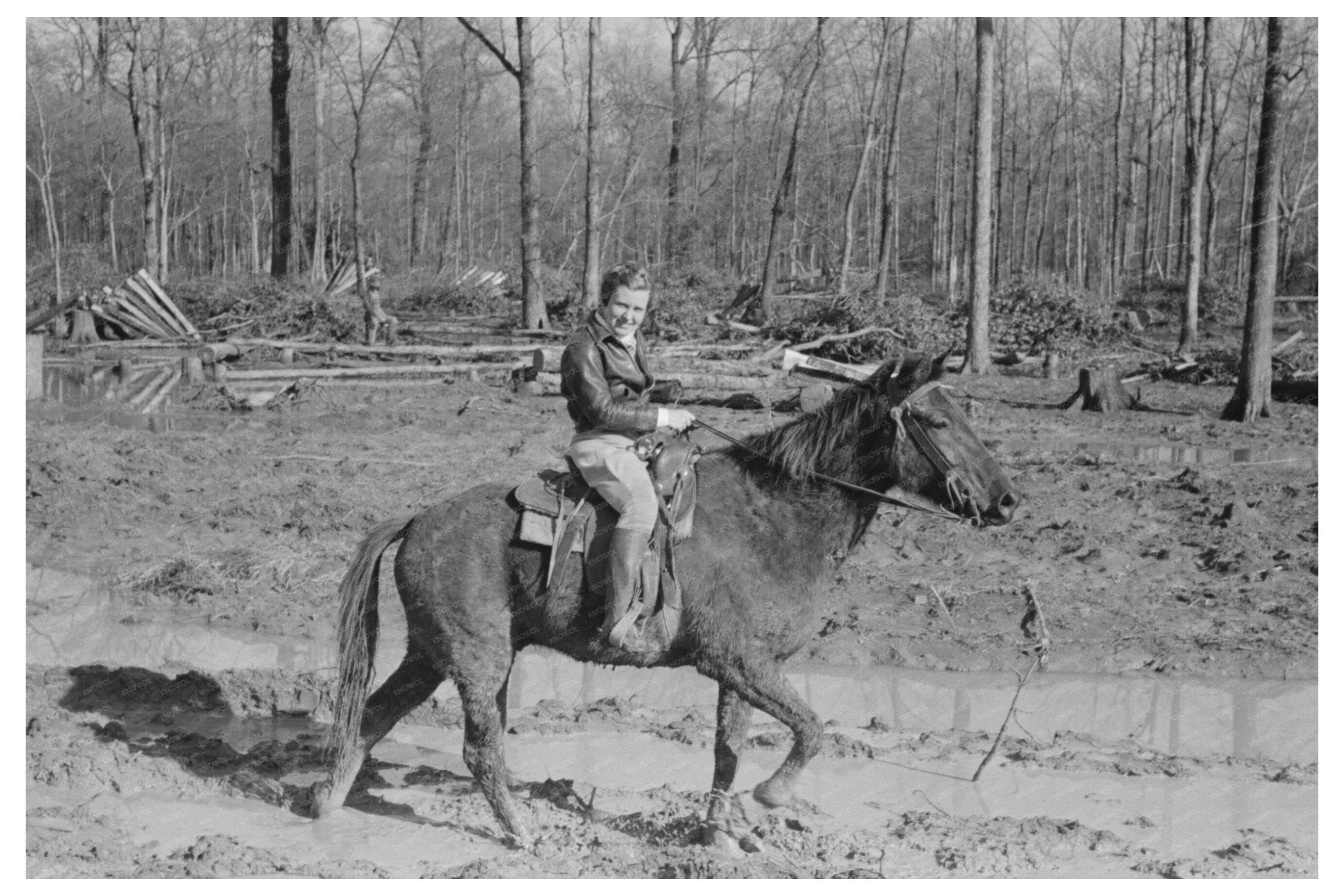 Horseback Ride to Chicot Farms Project Arkansas 1939 - Available at KNOWOL