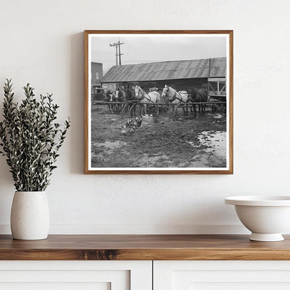 Horses at Hitching Posts Joy Illinois 1937 - Available at KNOWOL