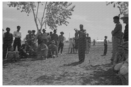 Horseshoes Game at Farmworkers Field Day Yuma Arizona 1942 - Available at KNOWOL