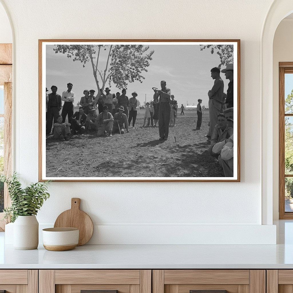 Horseshoes Game at Farmworkers Field Day Yuma Arizona 1942 - Available at KNOWOL