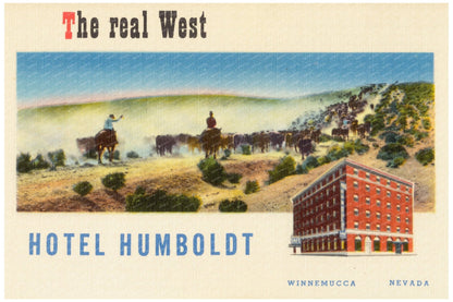 Hotel Humboldt Postcard Winnemucca Nevada 1930 - 1945 - Available at KNOWOL